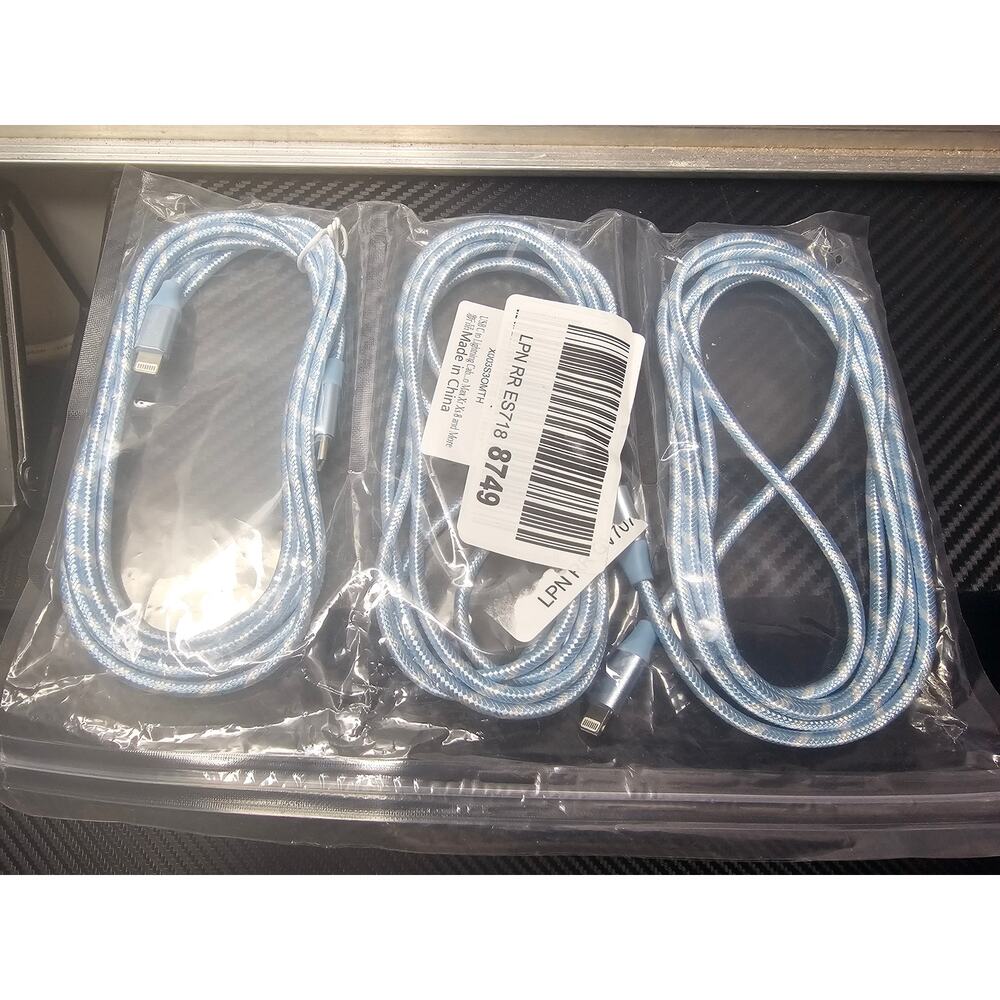 USB C to Lightning Cable 3 Pack 6FT Apple MFi Certified iPhone Fast Charge